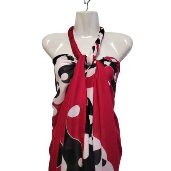 Womens Sarong Cotton Wrap, Handpainted Batik Wrapskirt Beach Pareo Beachwear-NEW - Picture 4 of 9